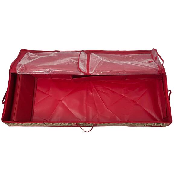 Set Of Red Wrapping Paper Organizer & Green Christmas Lights Reel Storage W/ Bag - Picture 5 of 7